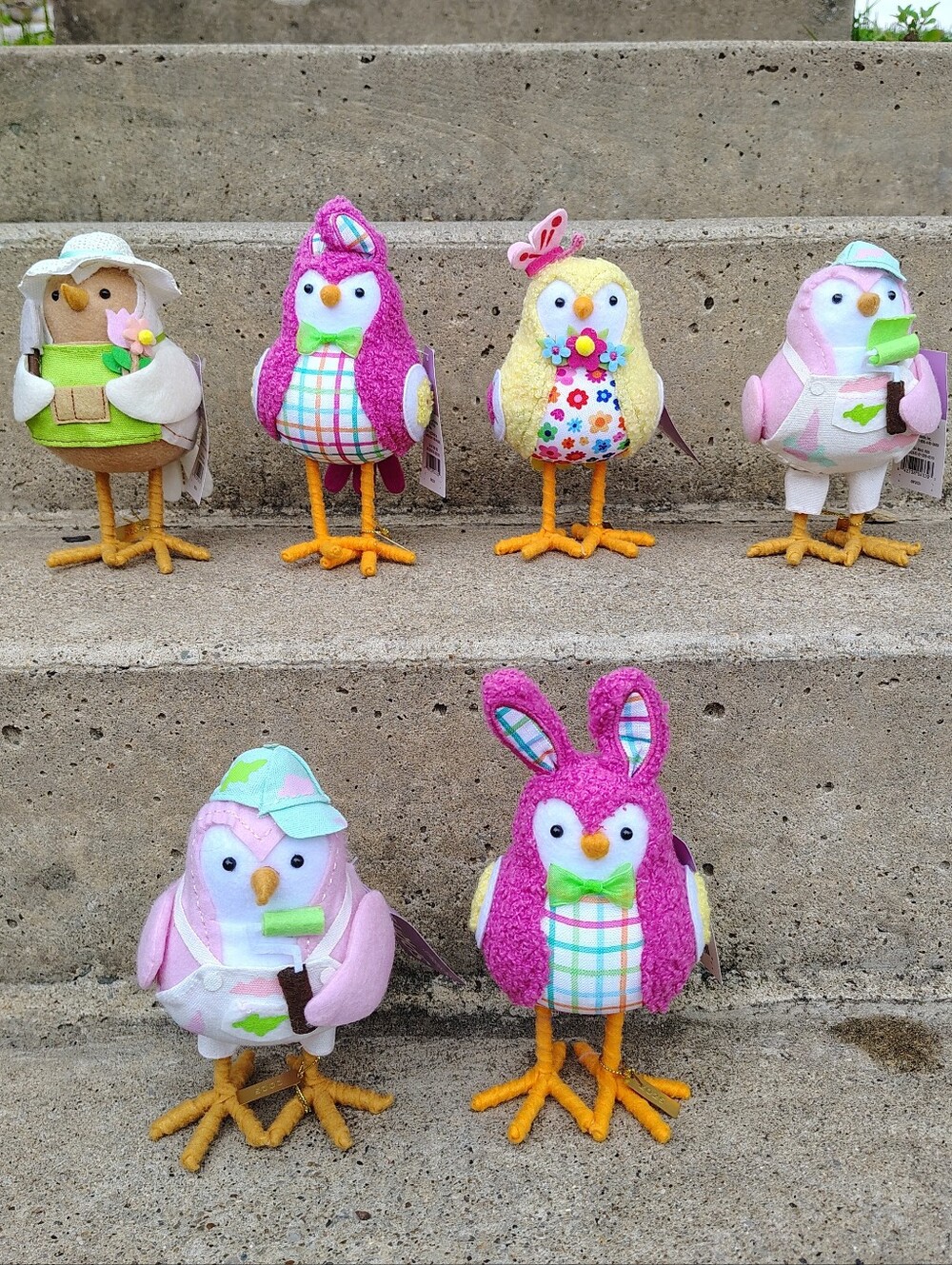 Target Spritz 2025 Easter Featherly Friends Fabric Birds Set Lot Of 6 NWT